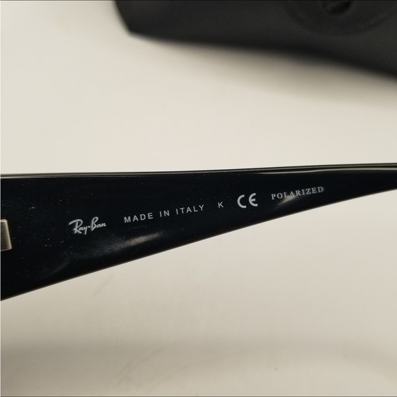 RAY-BAN RB4057 601/58 Glossy Black Polarized Sunglasses Italy RARE SOLD OUT - Picture 4 of 6